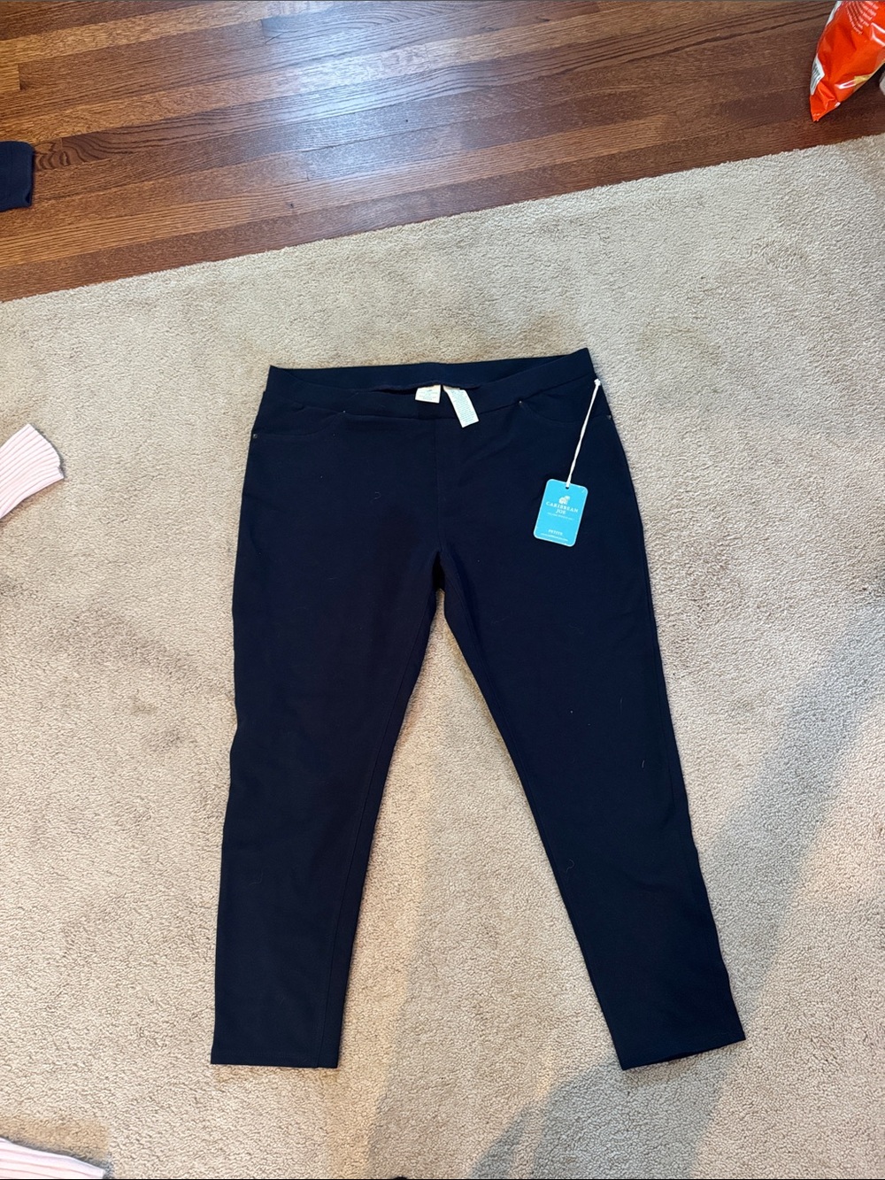 Navy Stretch Knit Leggings